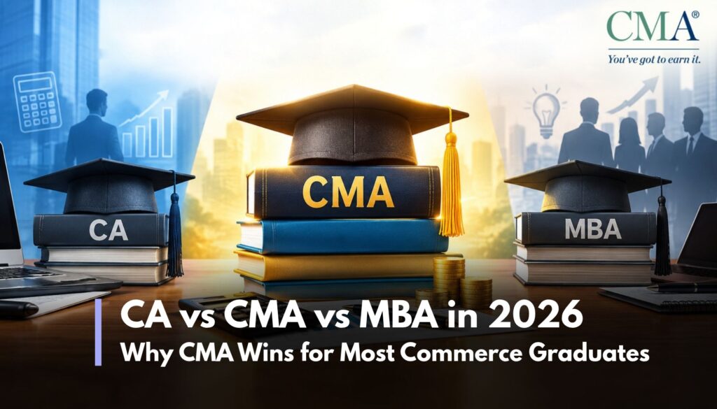 CA vs CMA vs MBA in 2026: Why CMA Is the Smartest Starting Point for Most Commerce Graduates